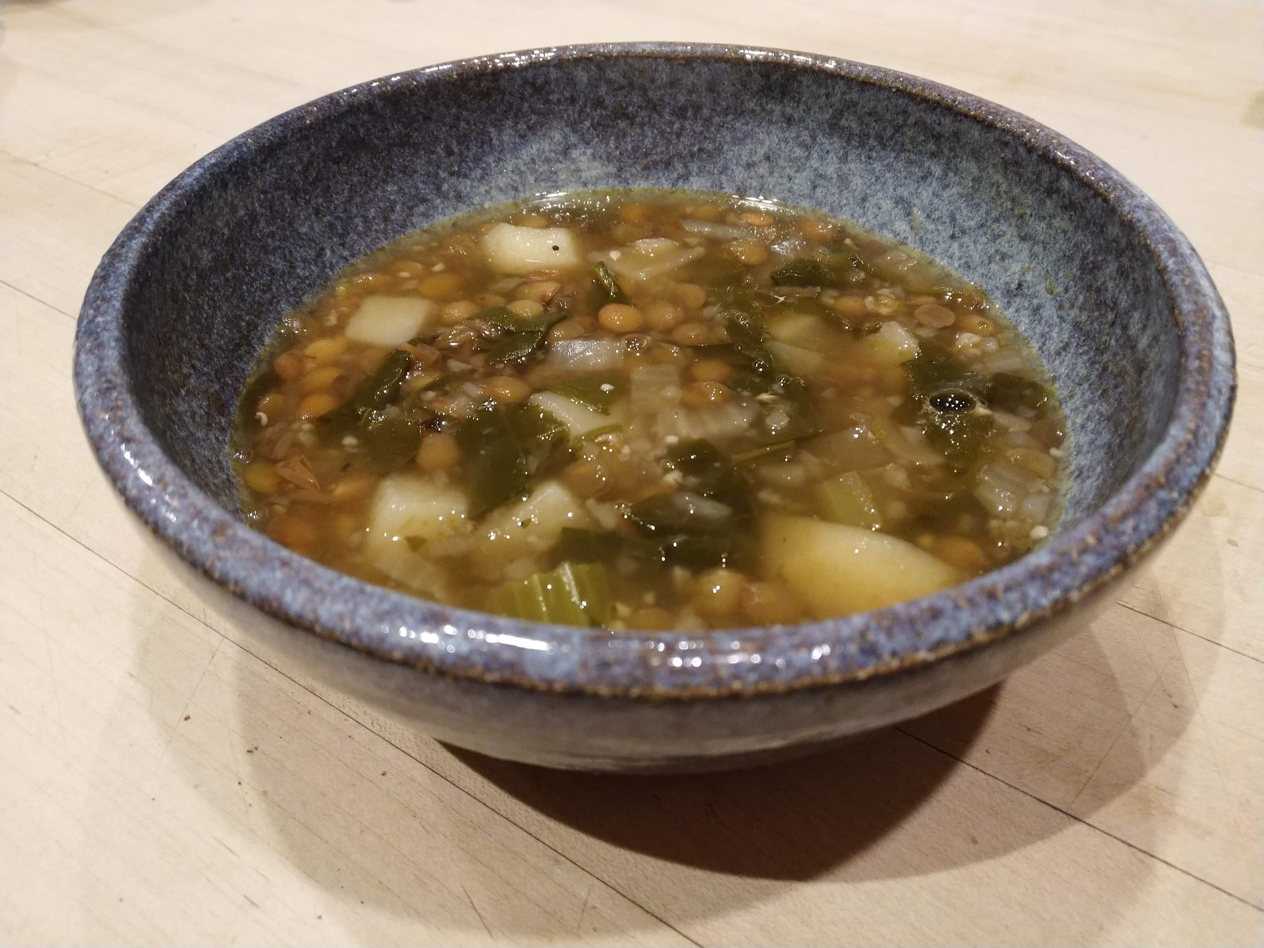 Greek Lentil and Spinach Soup with Lemon | DeKam Family Favourites 2.0