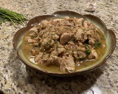 Prepared dish of One-Pan Lemon-Dill Chicken.