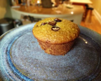 Pumpkin Oat Applesauce Muffin.